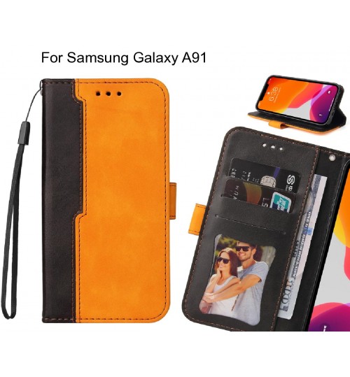 Samsung Galaxy A91 Case Wallet Denim Leather Case Cover