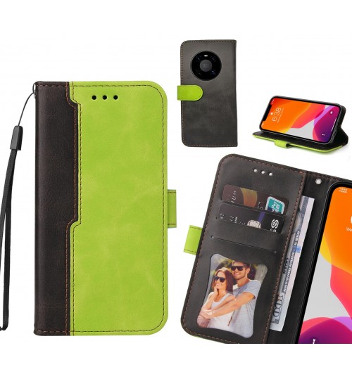 Huawei Mate 40 Case Wallet Denim Leather Case Cover - Green