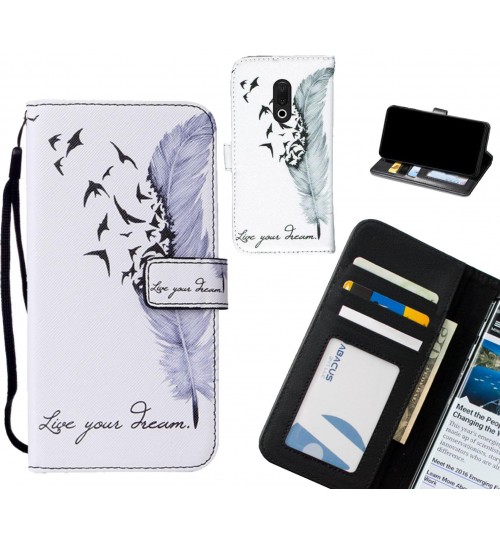 MEIZU 15 Plus case leather wallet case printed ID