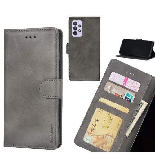 Samsung Galaxy A32 5g Case Executive Leather Wallet Case - Grey