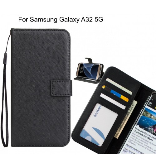 Samsung Galaxy A32 5g Case Wallet Leather Id Card Case - Black