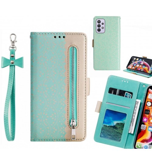 Samsung Galaxy A32 5g Case Multifunctional Wallet Case - Green