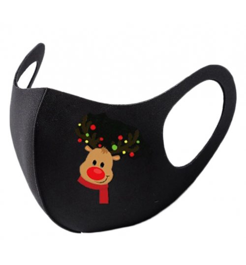 Reusable Face Mask Washable Xmas Pattern Adult