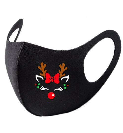 Reusable Face Mask Washable Xmas Pattern Adult