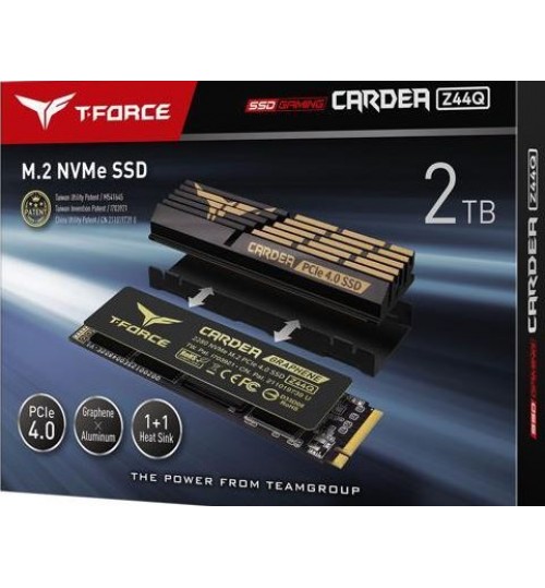 TEAMGROUP T-Force CARDEA Zero Z44Q 2TB NVME PCIe Gen4x4 Gaming SSD Read/Write 5000/3700 MB/s