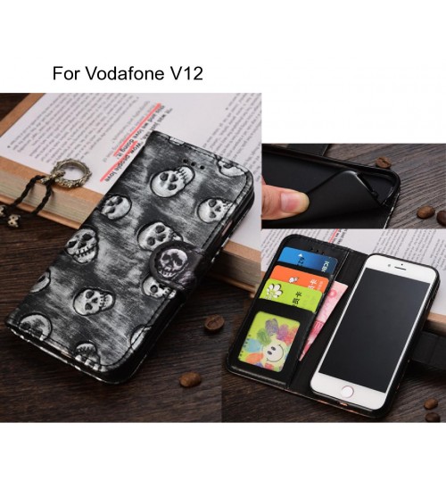 Vodafone V12  case Leather Wallet Case Cover