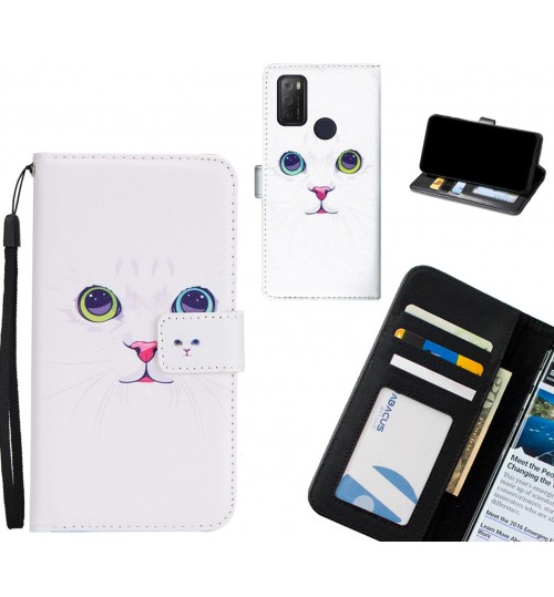 Vodafone V12 case 3 card leather wallet case printed ID