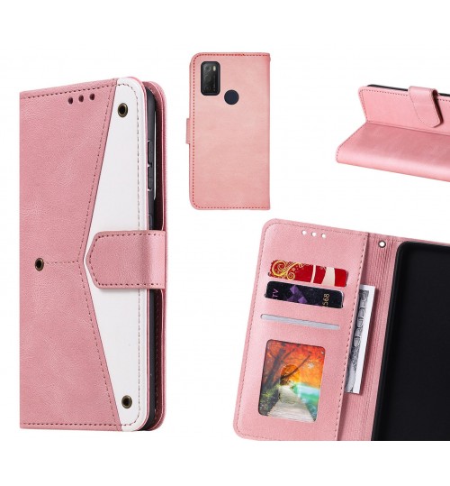 Vodafone V12 Case Wallet Denim Leather Case Cover - Pink