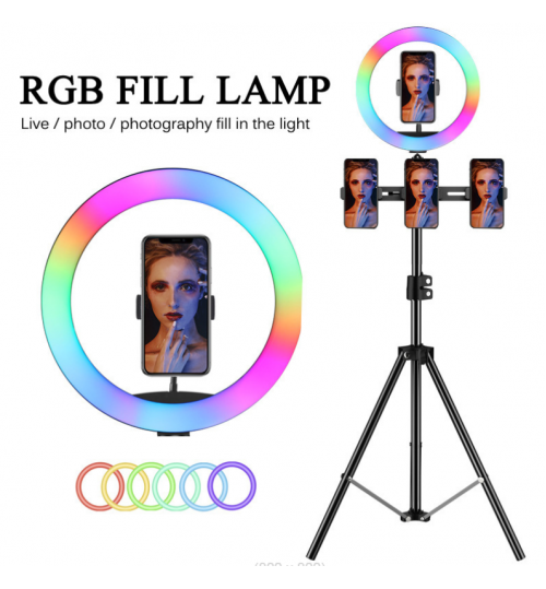 LED Selfie RGB Ring Light with Tripod Stand 2M