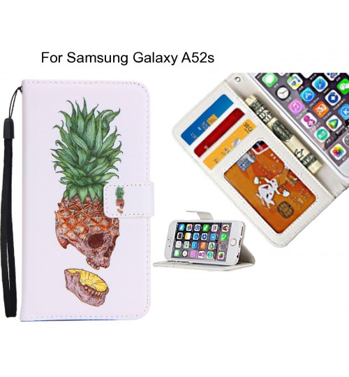 Samsung Galaxy A52s case 3 card leather wallet case printed ID