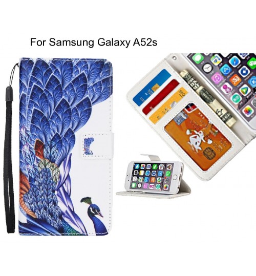 Samsung Galaxy A52s case 3 card leather wallet case printed ID