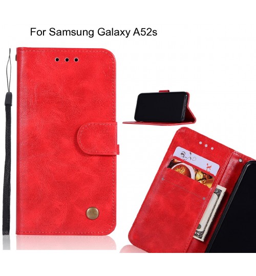 Samsung Galaxy A52s Case Vintage Fine Leather Wallet Case