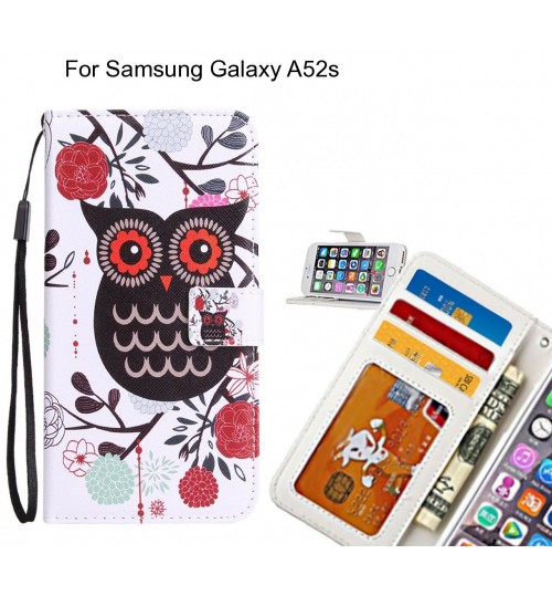 Samsung Galaxy A52s case 3 card leather wallet case printed ID