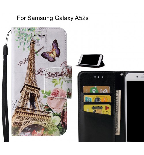 Samsung Galaxy A52s Case wallet fine leather case printed