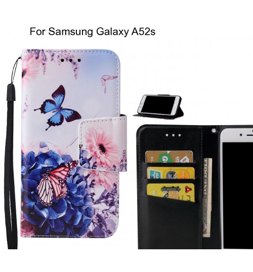 Samsung Galaxy A52s Case wallet fine leather case printed
