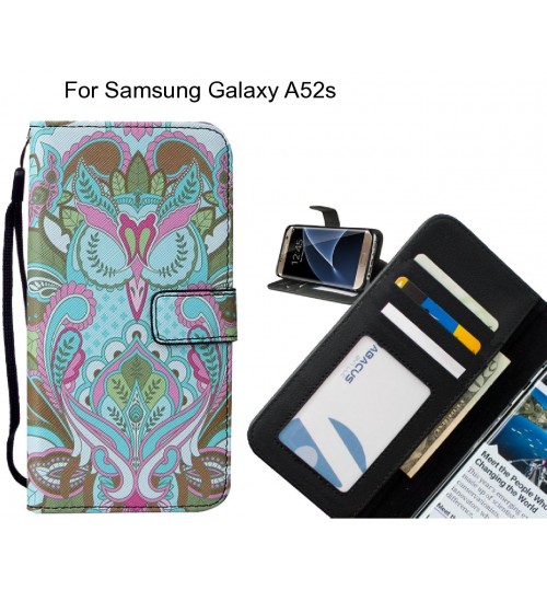 Samsung Galaxy A52s case leather wallet case printed ID