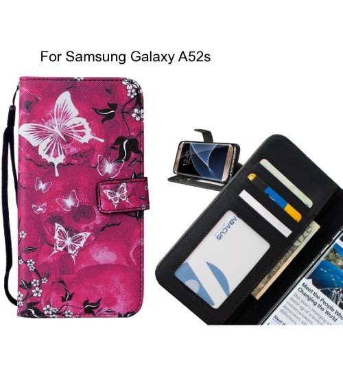 Samsung Galaxy A52s case leather wallet case printed ID