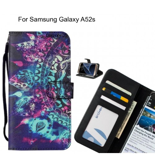 Samsung Galaxy A52s case leather wallet case printed ID