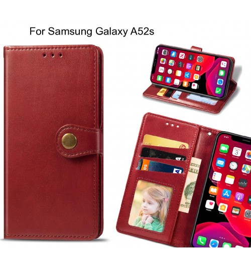 Samsung Galaxy A52s Case Premium Leather ID Wallet Case