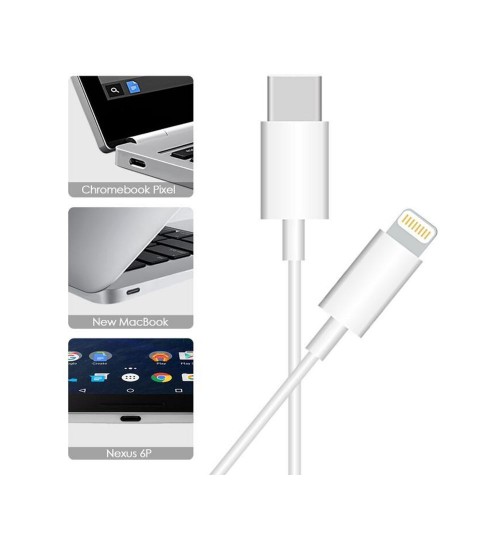 USB Type C to Lightning Cable for iPhone Macbook