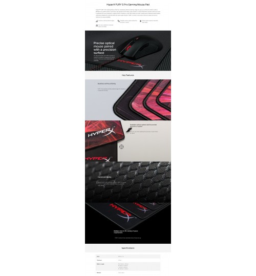 HYPERX FR S - SD EDITION PRO GAMING MOUSE PAD (LARGER)