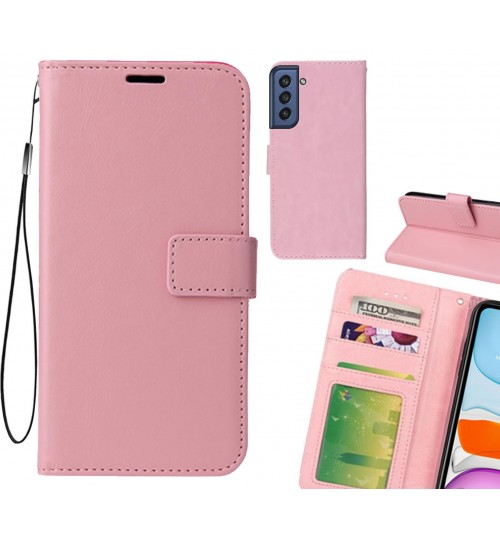 Samsung S21 Fe 5g Case Fine Leather Wallet Case - Pink