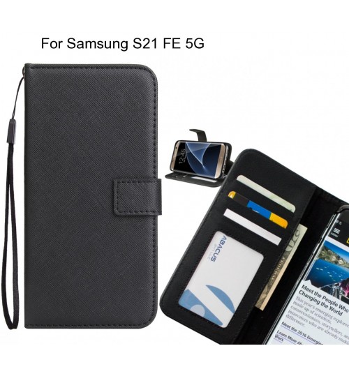 Samsung S21 Fe 5g Case Wallet Leather Id Card Case - Black