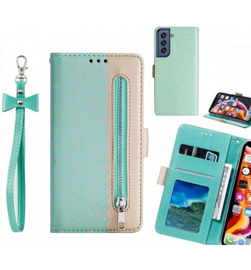 Samsung S21 Fe 5g Case Multifunctional Wallet Case - Green