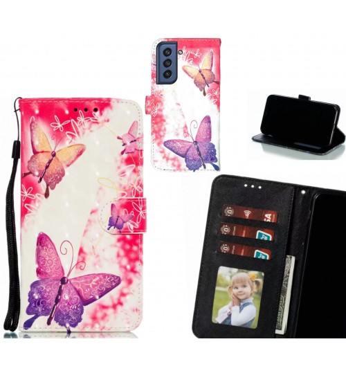 Samsung S21 FE 5G Case Leather Wallet Case 3D Pattern Printed