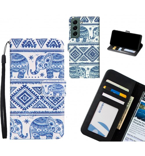 Samsung Galaxy S22 case 3 card leather wallet case printed ID