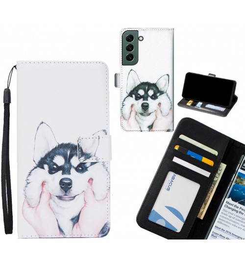 Samsung Galaxy S22 Plus case 3 card leather wallet case printed ID