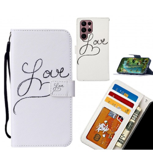 Samsung Galaxy S22 Ultra case leather wallet case printed ID