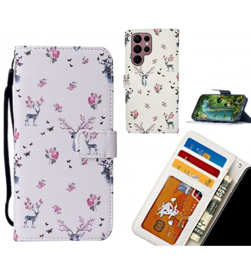 Samsung Galaxy S22 Ultra case leather wallet case printed ID