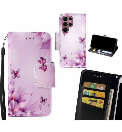 Samsung Galaxy S22 Ultra Case wallet fine leather case printed