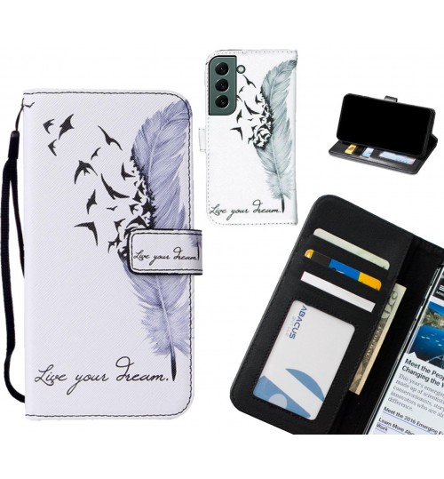 Samsung Galaxy S22 Plus case leather wallet case printed ID