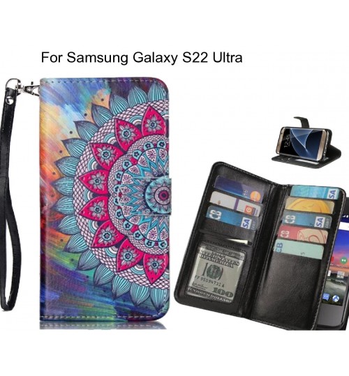 Samsung Galaxy S22 Ultra case Multifunction wallet leather case