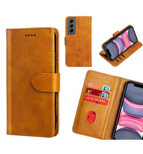 Samsung Galaxy S22 Plus Case Premium Leather Id Wallet Case - Brown