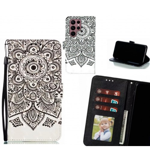 Samsung Galaxy S22 Ultra Case Leather Wallet Case 3D Pattern Printed