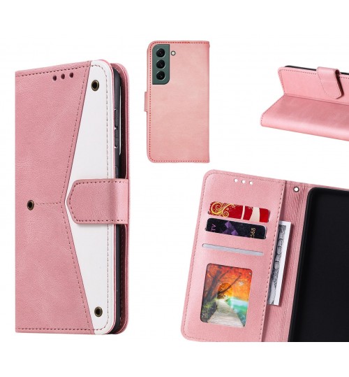 Samsung Galaxy S22 Case Wallet Denim Leather Case Cover - Pink