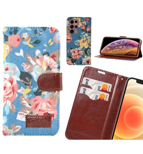Samsung Galaxy S22 Ultra Case Floral Prints Wallet Case