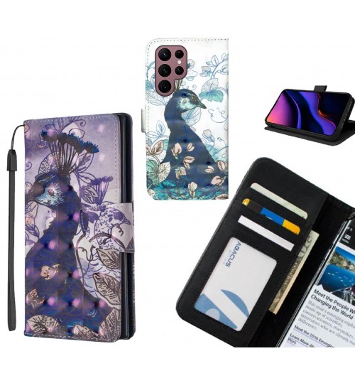 Samsung Galaxy S22 Ultra Case Leather Wallet Case 3D Pattern Printed