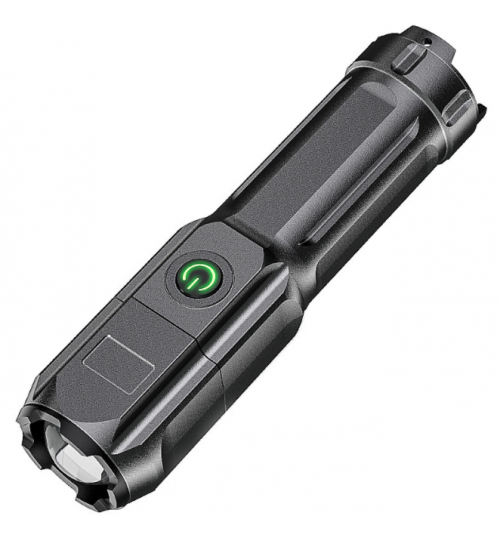 LED Zoomable Flashlight Torch Rechargeable