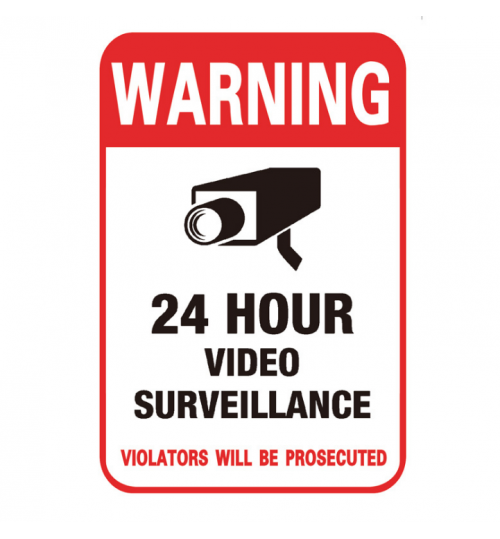 WARNING SURVEILLANCE CAMERA STICKER