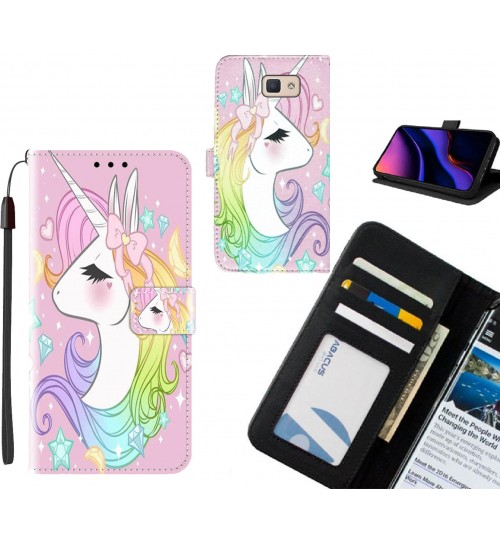 Galaxy J5 Prime case leather wallet case printed ID