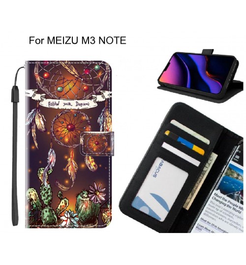 MEIZU M3 NOTE case leather wallet case printed ID