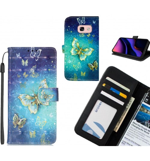 Galaxy A3 2017 case leather wallet case printed ID