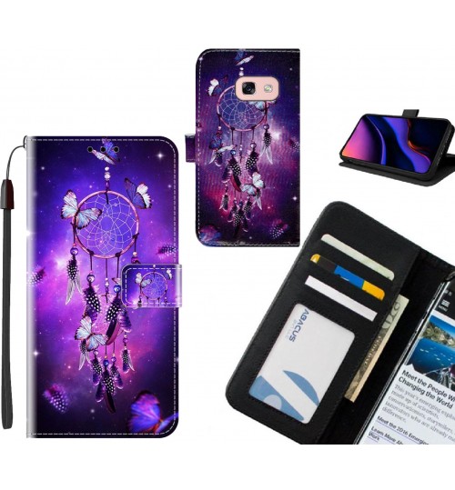 Galaxy A3 2017 case leather wallet case printed ID