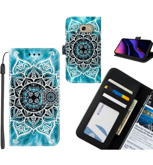 Galaxy A5 2017 case leather wallet case printed ID