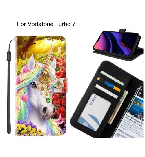 Vodafone Turbo 7 case leather wallet case printed ID