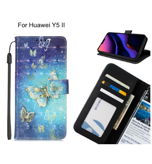 Huawei Y5 II case leather wallet case printed ID